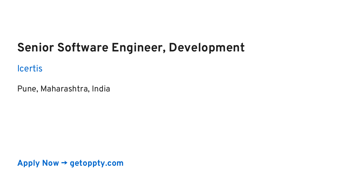 Senior Software Engineer, Development job at Icertis