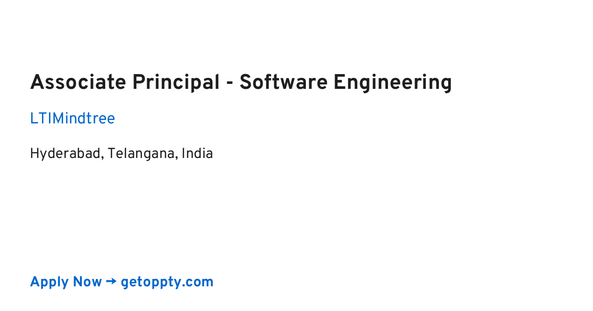 Associate Principal - Software Engineering job at LTIMindtree
